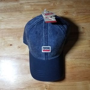 New Levis Enzyme-Wash Baseball Cap, Blue
